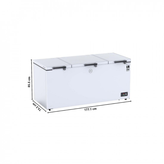 Godrej 600 L Triple Door Convertible Deep Freezer (DH EPenta 625D 41 CMFH3M Rw, White, Pentacool Technology)