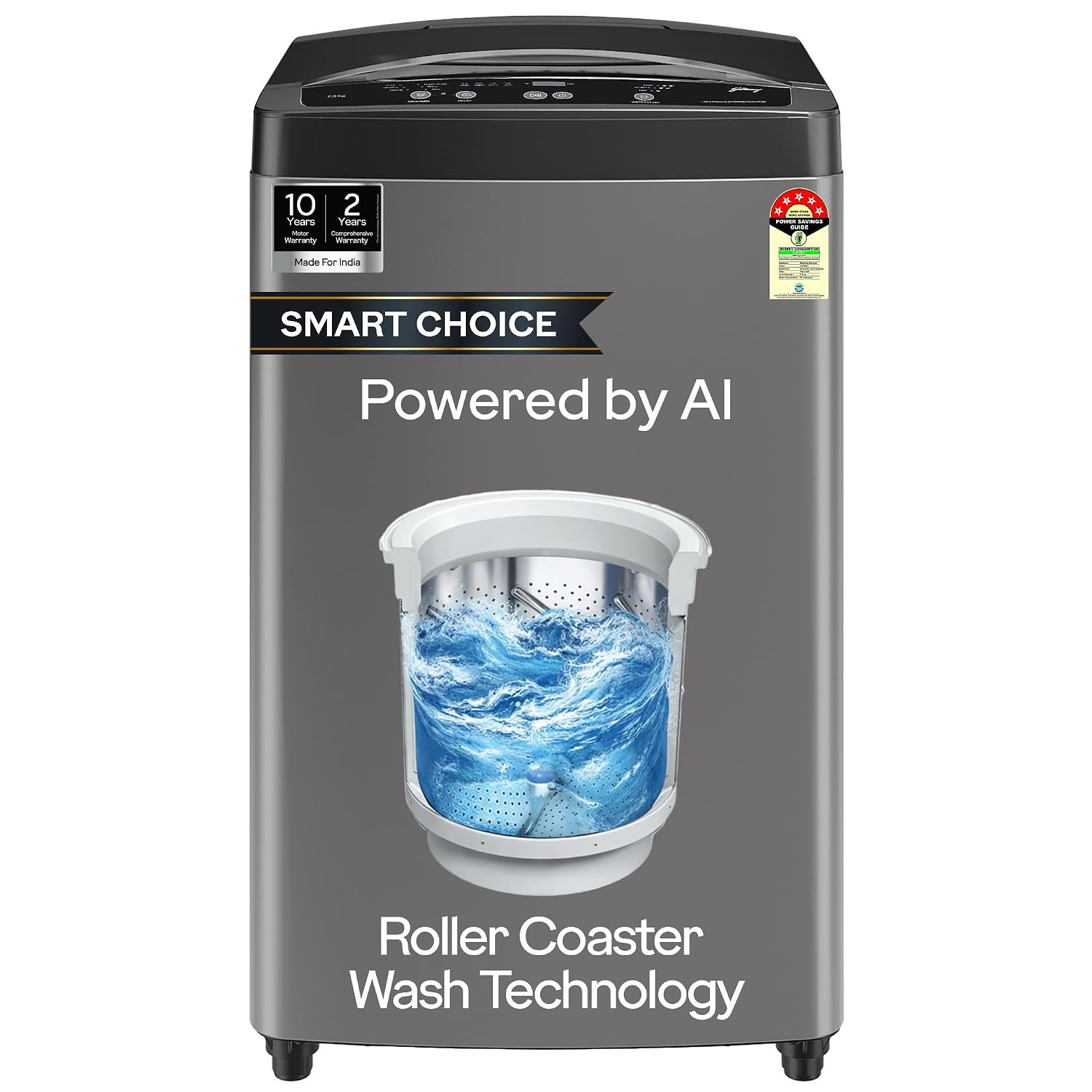Godrej 7 kg Fully Automatic Top Load Washing Machine WTEON ALP 70 50 FDUN GPGR Graphite Grey