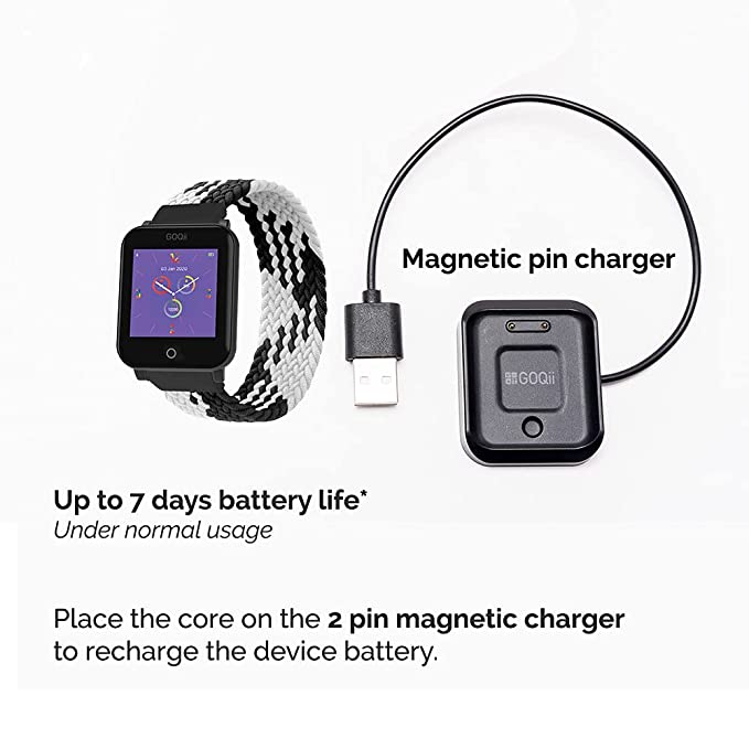 GOQii Smart Vital Junior Activity Tracker (Zebra Black)