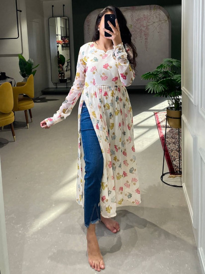 Classic Indian Pink Nyra Cut Kurti and Pant Set Fully Stitched, Summer –  azrakhkurtis