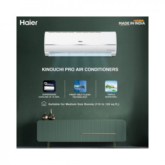 Haier 1.5 Ton 3 Star Inverter Split AC (Copper, Antibacterial Filter, 2023 Model