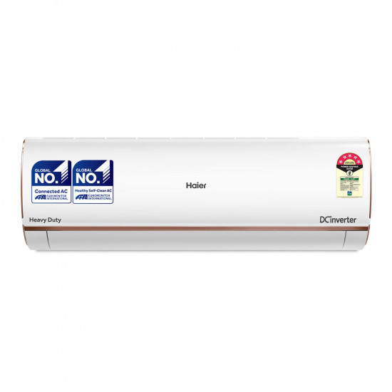 Haier 16 Ton 5 Star Inverter Split AC Copper Convertible 7 in 1 Cooling Modes Antibacterial Filter 2023 ModelHSU19K-PYFR5BE-INV White