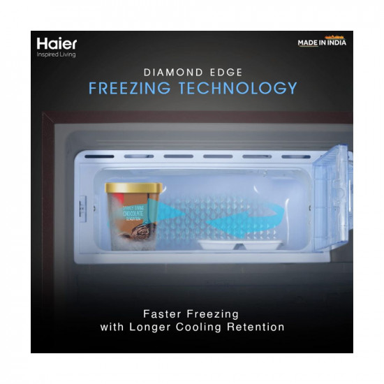 Haier 165 L 1 Star Direct Cool Single Door Refrigerator (2023 Model, HED-171RS-P, Red Steel)