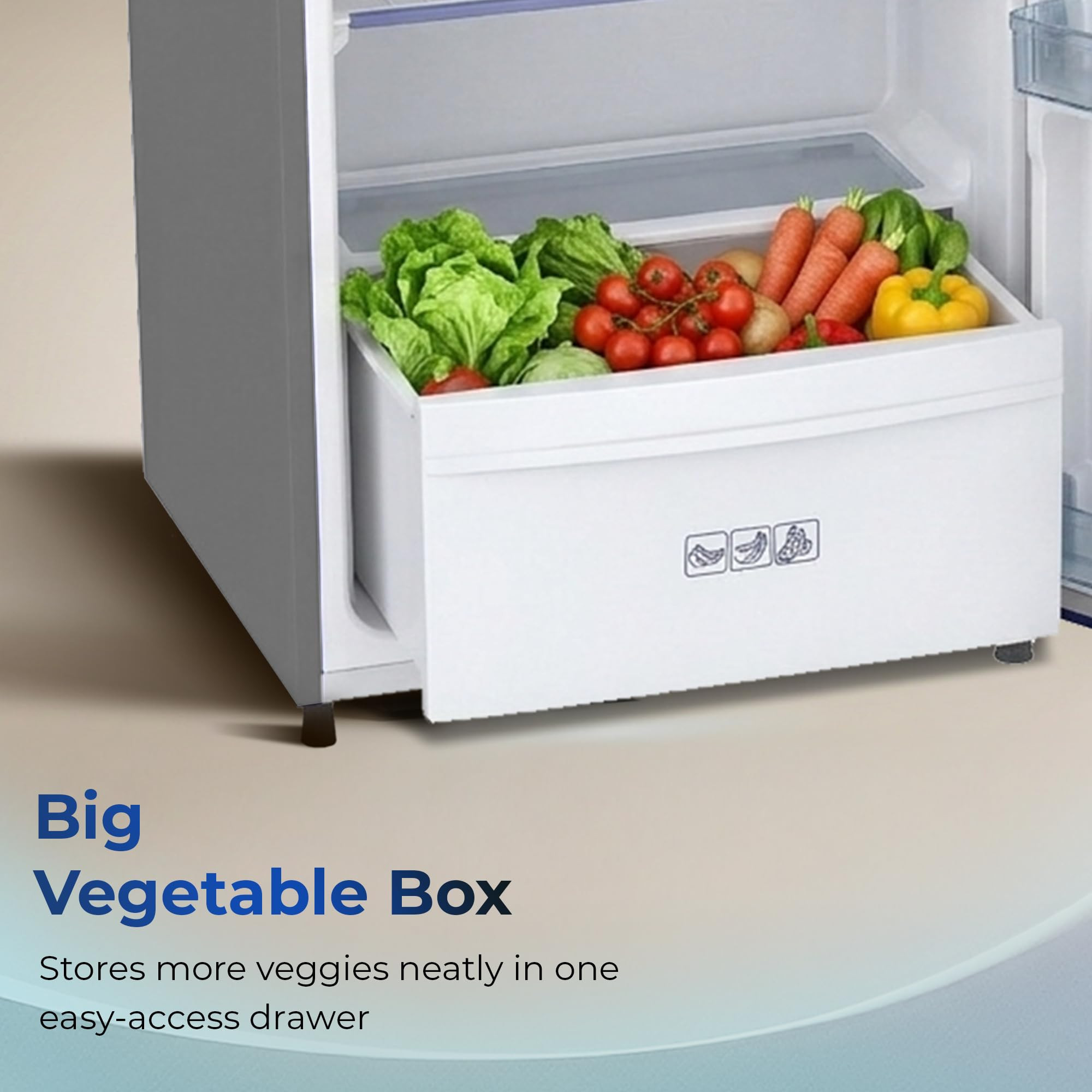 Haier 165 L 1 Star Direct Cool Single Door Refrigerator with Diamond Edge Freezing Technology Easy Clean Back Large Vegetable Box HED-171MSA-P Moon Silver 2026 Model