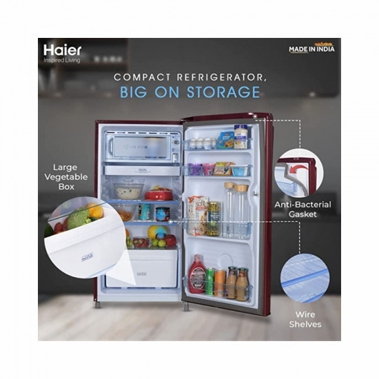 Haier 165L 1 Star Direct Cool Single Door Refrigerator HED 171RS P
