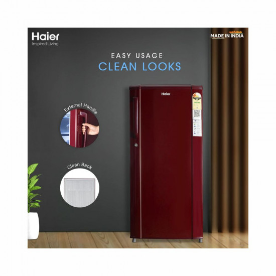 Haier 185L 2 Star Direct Cool Single Door Refrigerator HED 192RS P