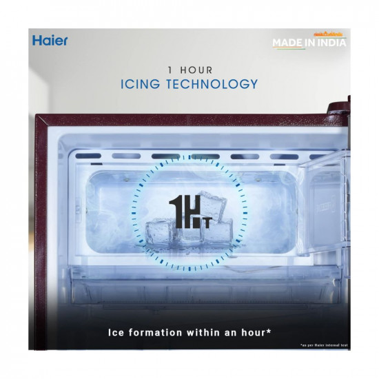Haier 190 L 3 Star Direct Cool Single Door Refrigerator (2023 Model, HED-203RFB-P, Red Opal, Base Stand with Drawer)