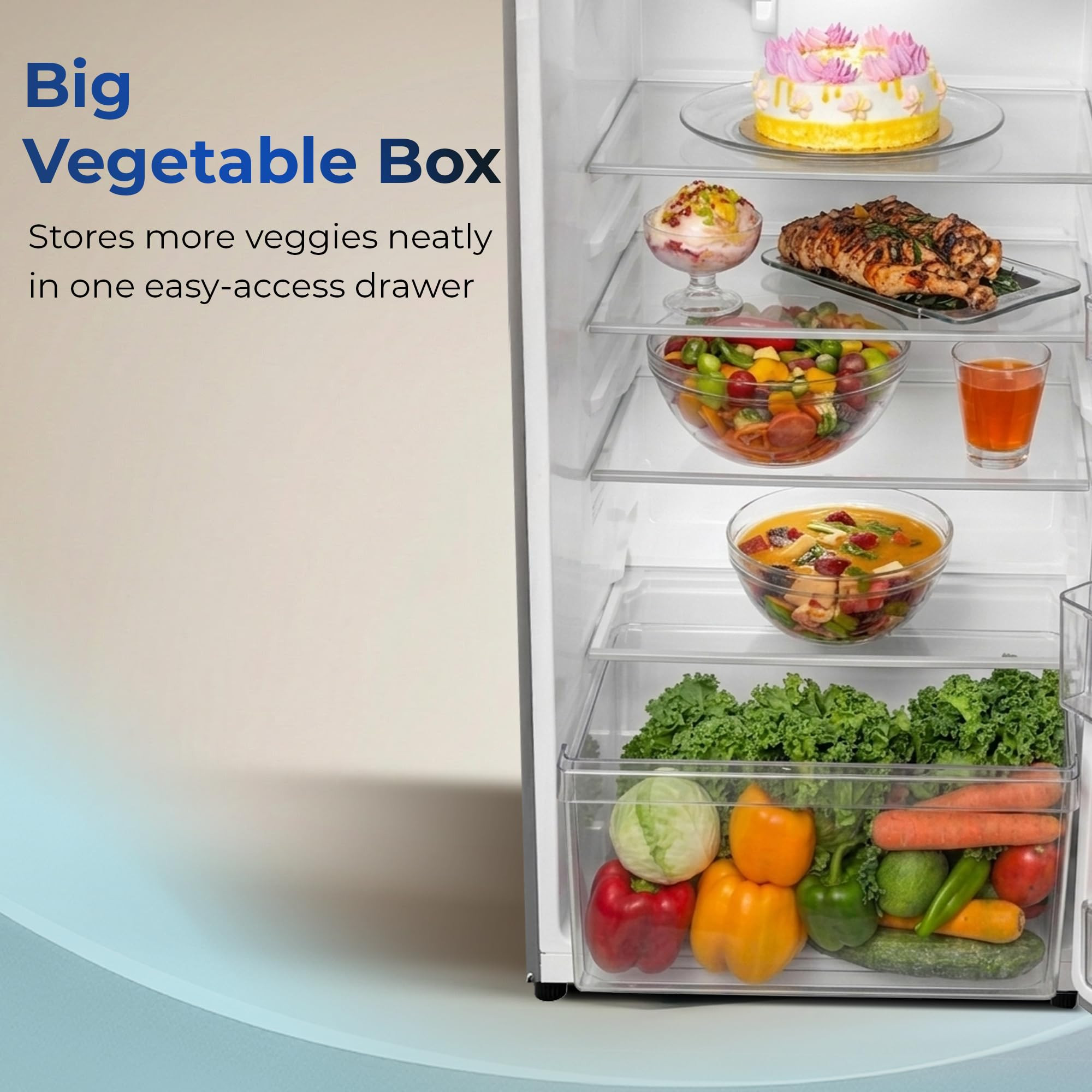 Haier 190 L 5 Star Direct Cool Inverter Single Door Refrigerator with Fast Ice Making Easy Clean Back Large Vegetable Box HED-205DSA-P Dazzle Steel 2026 Model
