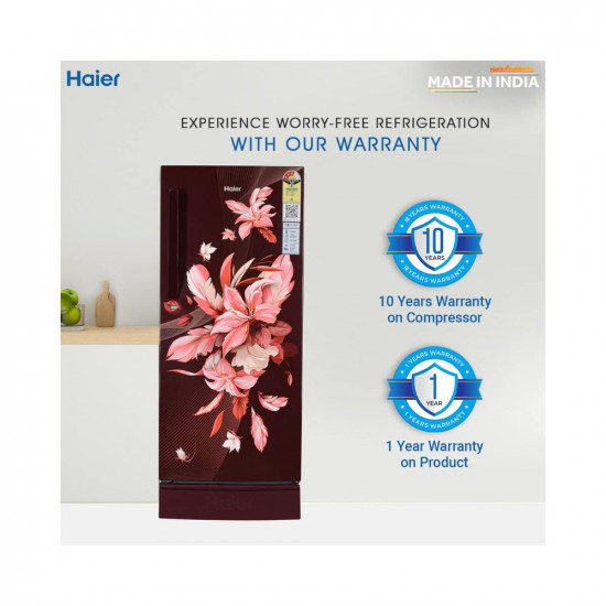 Haier 190L 3 Star Direct Cool Single Door Refrigerator HED 203RFB P
