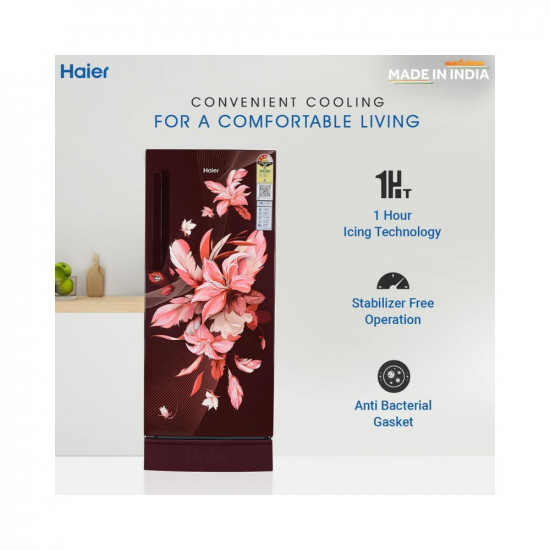 Haier 190L 3 Star Direct Cool Single Door Refrigerator HED 203RFB P