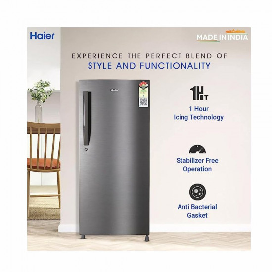 Haier 190L 4 Star Direct Cool Single Door Refrigerator HED 204DS P