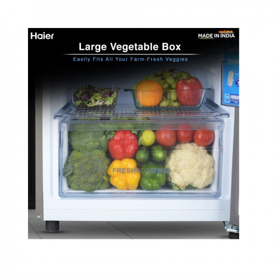 Haier 240L 2 Star Frost Free Double Door Top Mount Refrigerator HEF 252EGS P