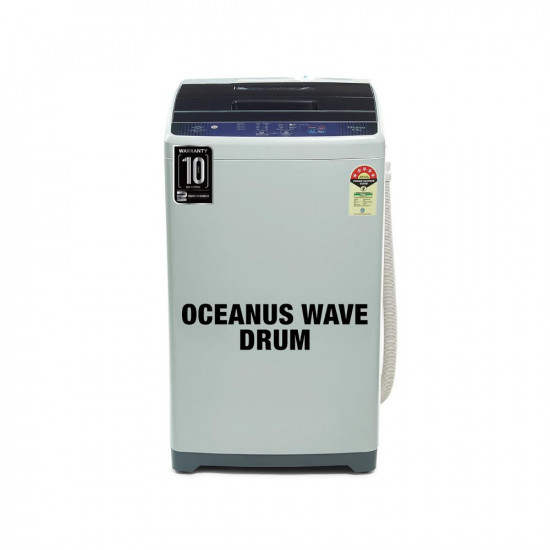 Haier 6 Kg 5 Star Oceanus Wave Drum Fully Automatic Top Load Washing Machine (2023 Model, HWM60-1269DB, Quick Wash, Moon Light Grey)