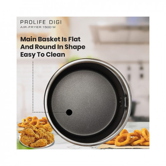 Havells Air Fryer Prolife Digi with 4L Capacity  Digital Touch Panel  Auto OnOff  60 Min Timer  Basket Release Button  Air Filtration System  2 Yr Warranty Black
