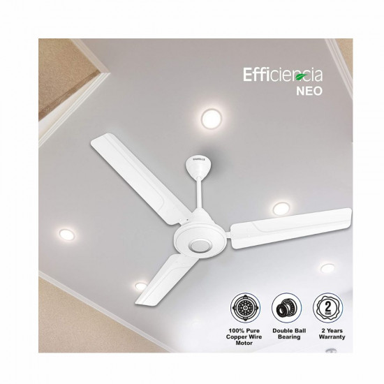 Havells Efficiencia Neo 1200mm BLDC Motor with remote Ceiling Fan Elegant White