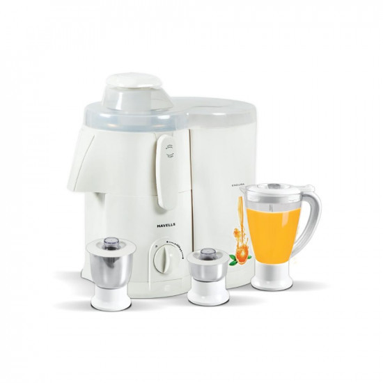 Havells Endura GHFJMAHW050 500-Watt Juicer Mixer Grinder with 3 Jars (White)