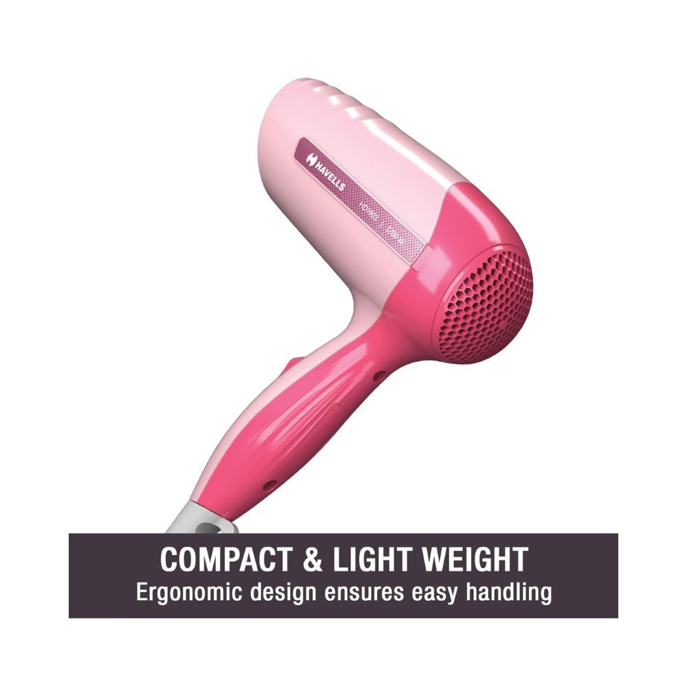 Havells HD1903, 1200 W,Travel Friendly Hair Dryer (Premium Pink)