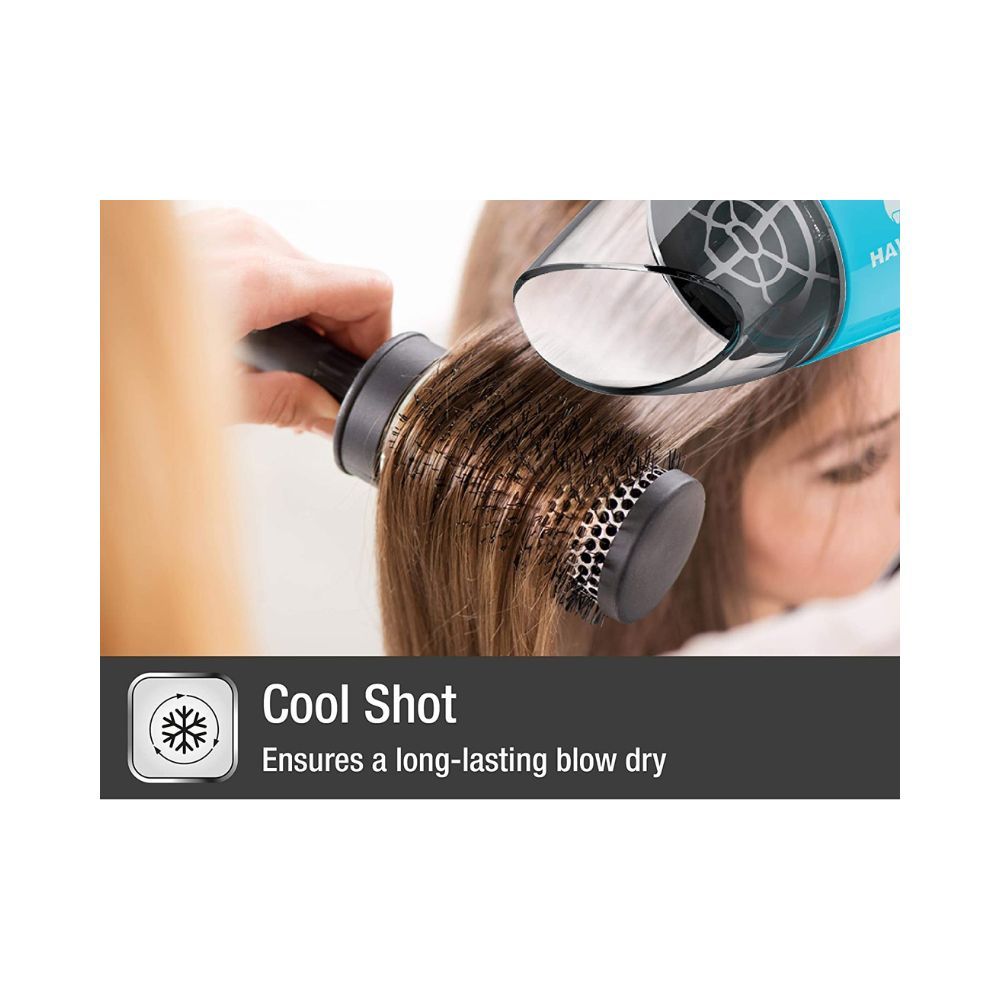 Havells HD3151 1200 Watts Foldable Hair Dryer; 3 Heat (Hot/Cool/Warm) Settings including Cool Shot button