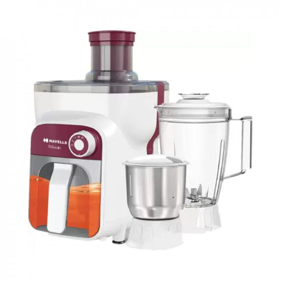 Havells Stilus Xl 3 Jar 500 Watts Juicer Mixer Grinder 3 Jars Burgundy