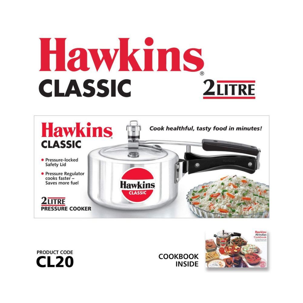 Hawkins Classic 2.0 LITRE PRESSURE COOKER 2 L Pressure Cooker (Aluminium)