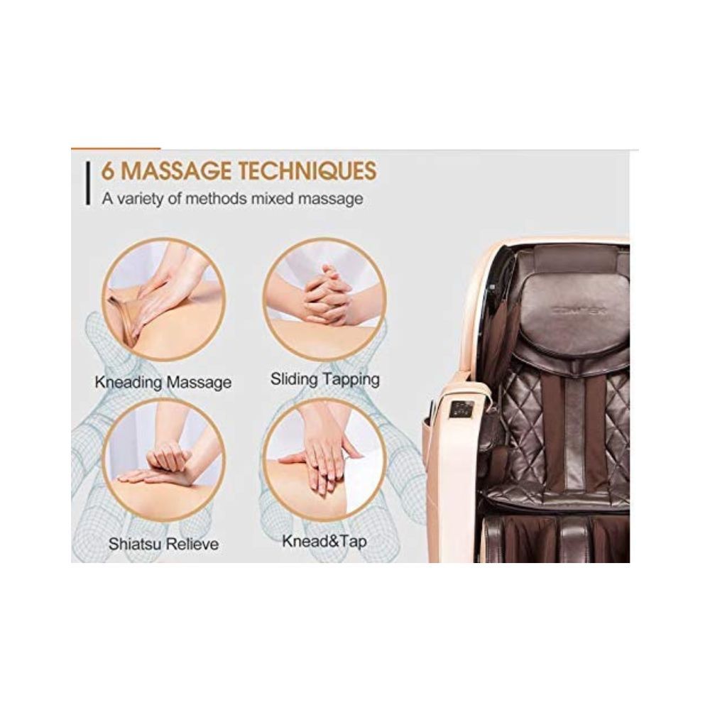 Health & Fitness_Hub Sobo HF21 4D Full Body Recliner Zero Gravity Massage Chair (Brown and Beige)