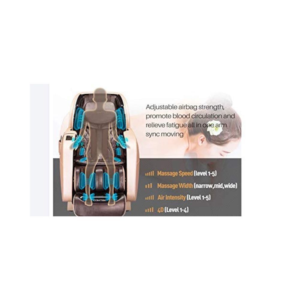Health & Fitness_Hub Sobo HF21 4D Full Body Recliner Zero Gravity Massage Chair (Brown and Beige)