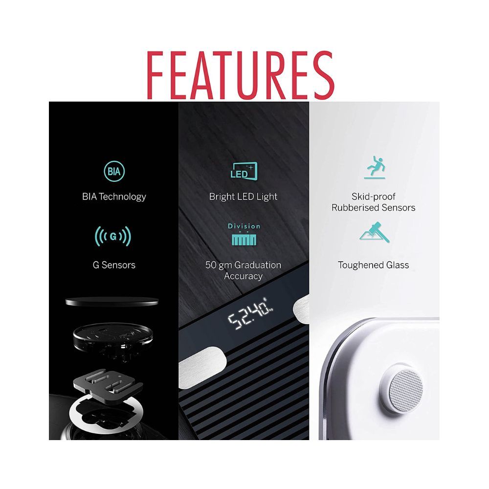HealthSense Bluetooth BMI Weight Machine for Body Weight