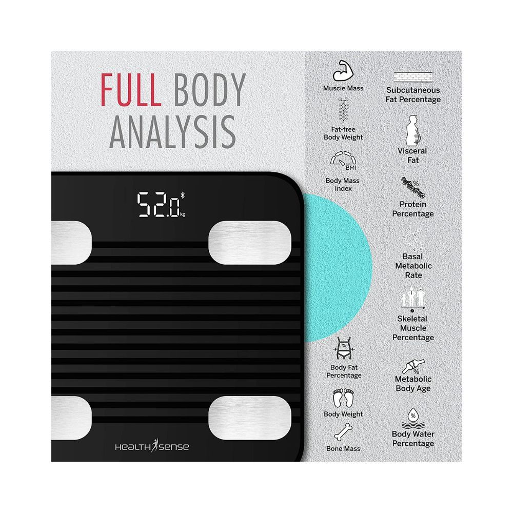 HealthSense Bluetooth BMI Weight Machine for Body Weight