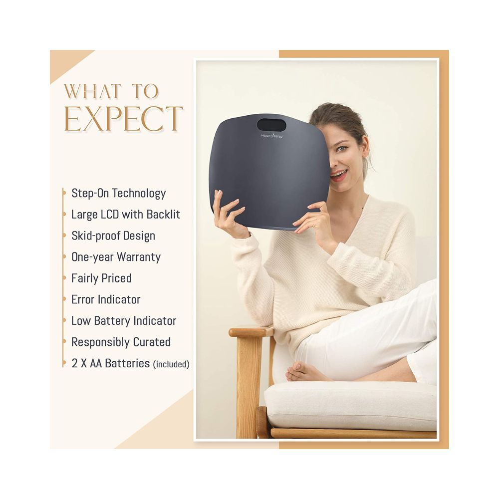 HealthSense Weight Machine for Body Weight, Digital Weighing Scale