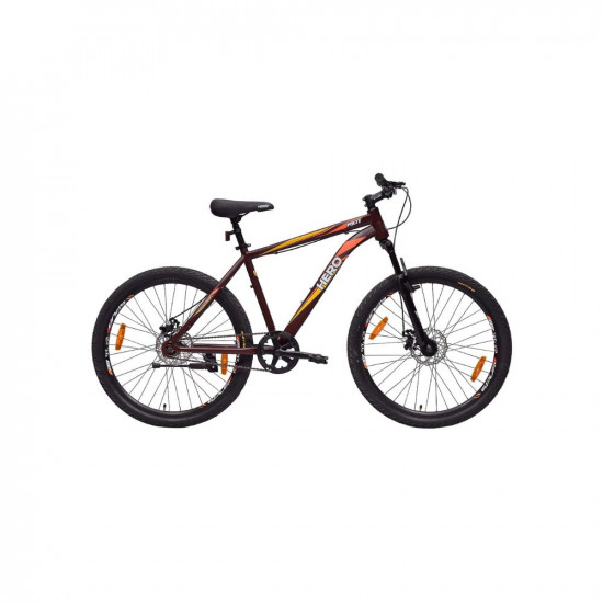 Hero Sprint Riot 26T Single Speed Mountain Cycle | Front-Suspension | Dual Disk | Ideal Age 12+ Years for Men and Women | Unisex
