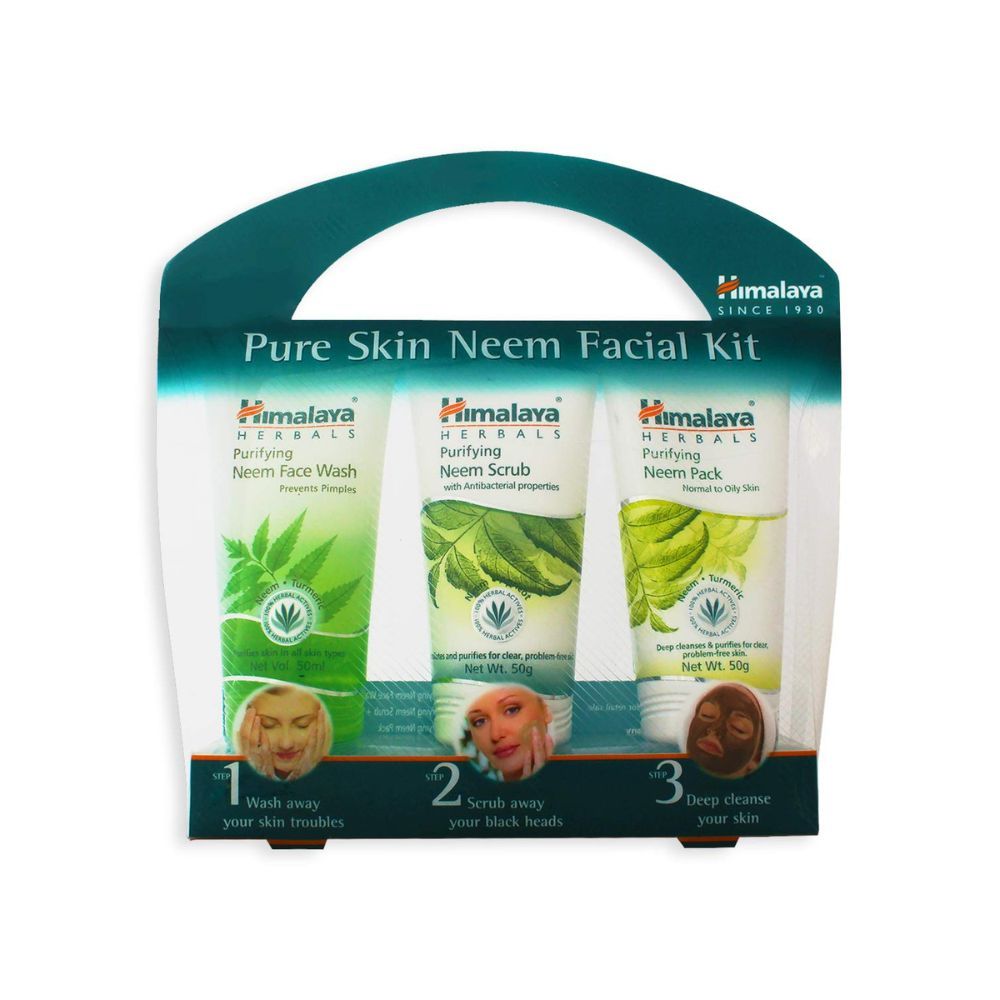 Himalaya Pure Skin Neem Facial Kit (Facewash 50ml, Scrub 50g & Face Pack 50g)