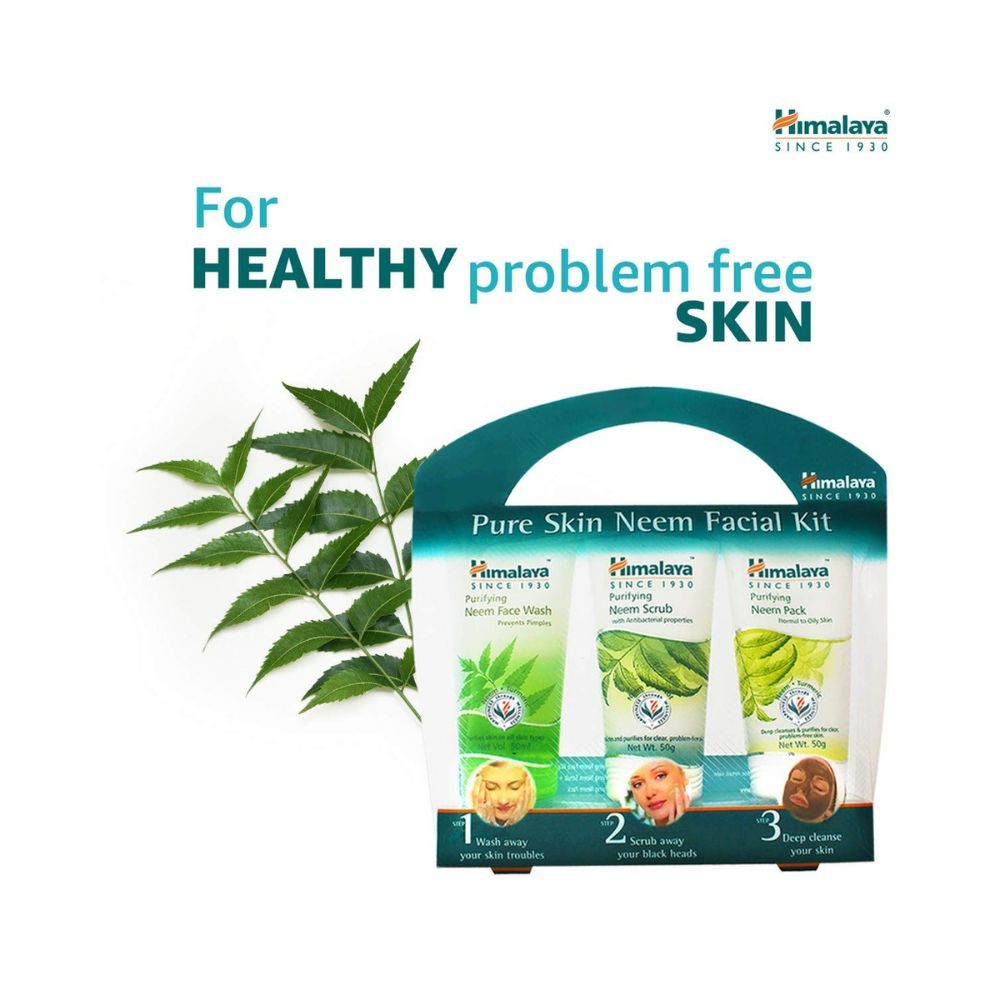 Himalaya Pure Skin Neem Facial Kit (Facewash 50ml, Scrub 50g & Face Pack 50g)