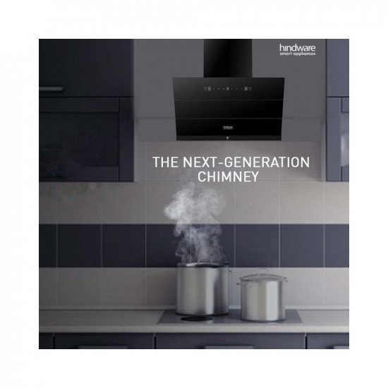 Hindware Smart Appliances Skyla Neo 60 Cm kitchen chimney comes with Autoclean technology and maximum suction power 1350 m3/hr having filterless and motion sensor technology (Black 60cm)