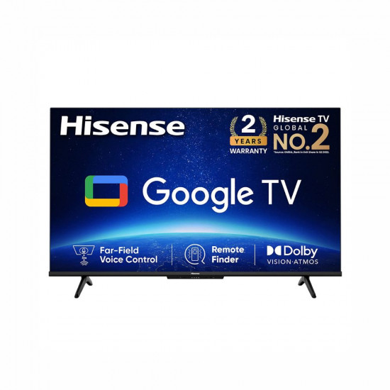 Hisense 126 cm 50 inches Bezelless Series 4K Ultra HD Smart LED Google TV 50A6H Black