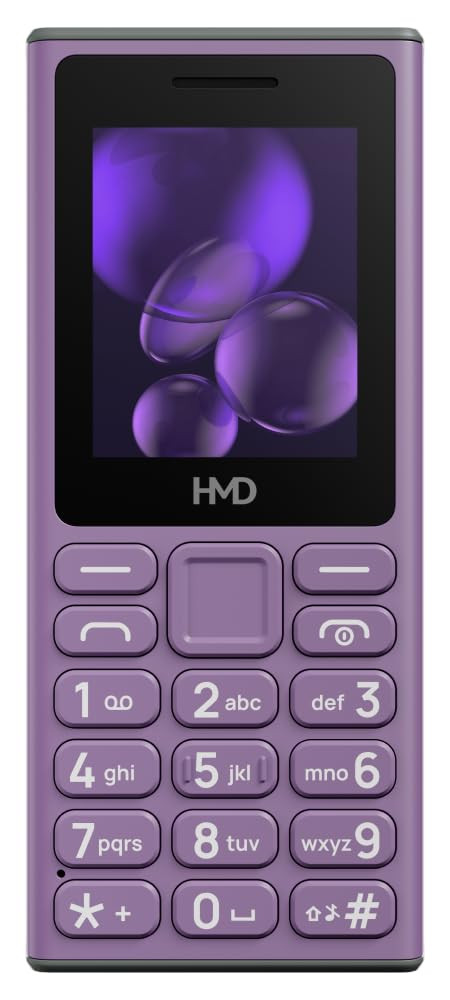 HMD 105 Keypad Phone with Built-in UPI App Phone Talker Long-Lasting Battery Wireless FM Radio  Purple
