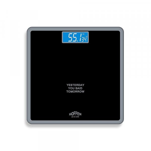 Hoffen Digital Electronic LCD Personal Body Fitness Weighing Scale (HO-18-Black)