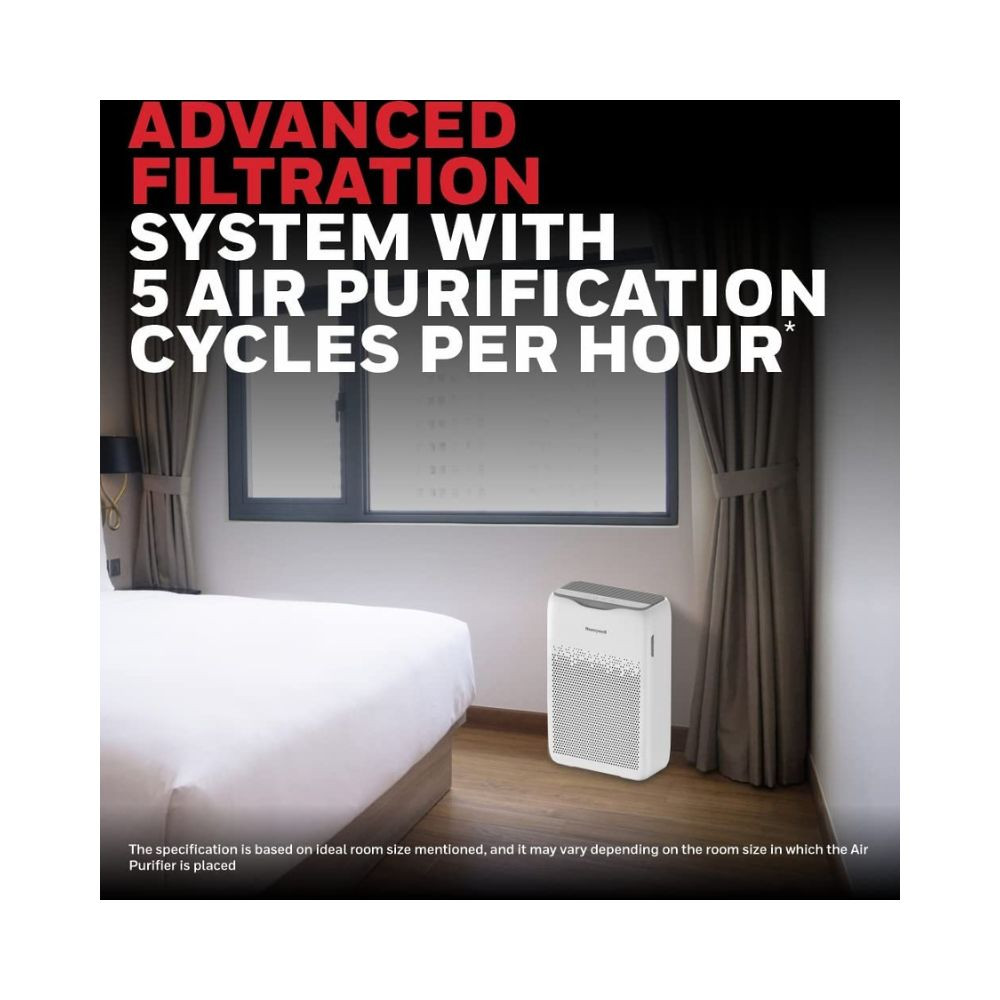 Honeywell Air Purifier for Home 4 Stage Filtration Covers 388 sqft High Efficiency Pre-Filter H13 HEPA Filter Activated Carbon Filter Removes 9999 Pollutants  Micro Allergens - Air touch V2