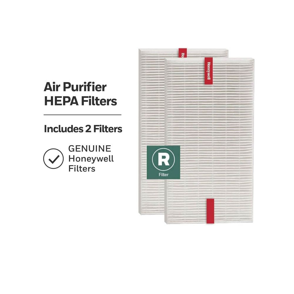 Honeywell HEPA Air Purifier Filter R 2-Pack for HPA 100200300 and 5000 Series - Airborne Allergen Air Filter Targets WildfireSmoke Pollen Pet Dander and Dust