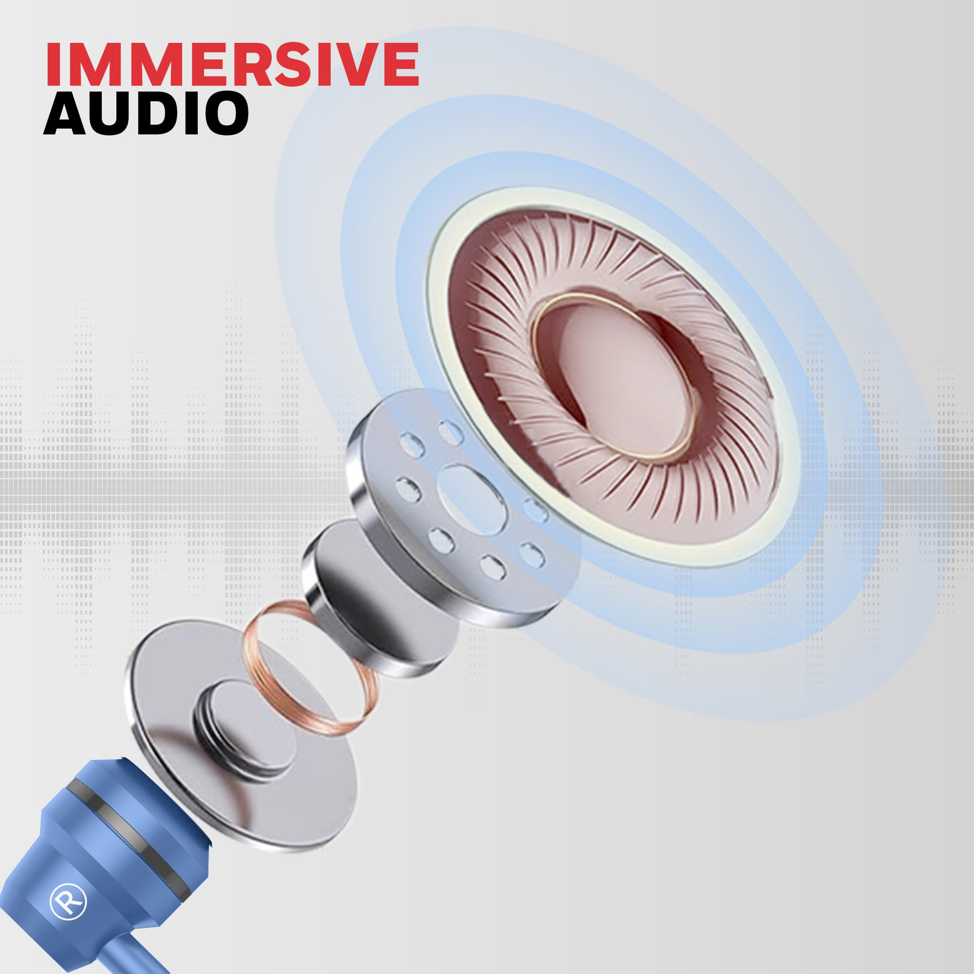Honeywell Moxie V50 Wired Earphones with Built in Mic 10mm2 Drivers Passive Noise Cancellation Deep Bass  Clear Sound Ultra HD Mic Quality 35mm AUX Voice Assistant Enabled 12 Mtr