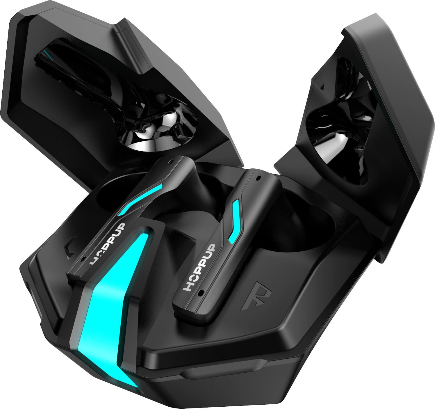 HOPPUP Xo6 Gaming Earbuds with 35MS Low Latency RGB LED 13MM Drivers  50H Playtime Bluetooth Coal Black True Wireless