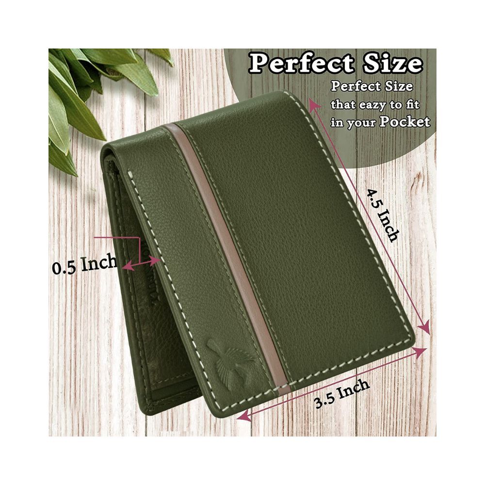 HORNBULL Denial Olive Leather Wallet for Men