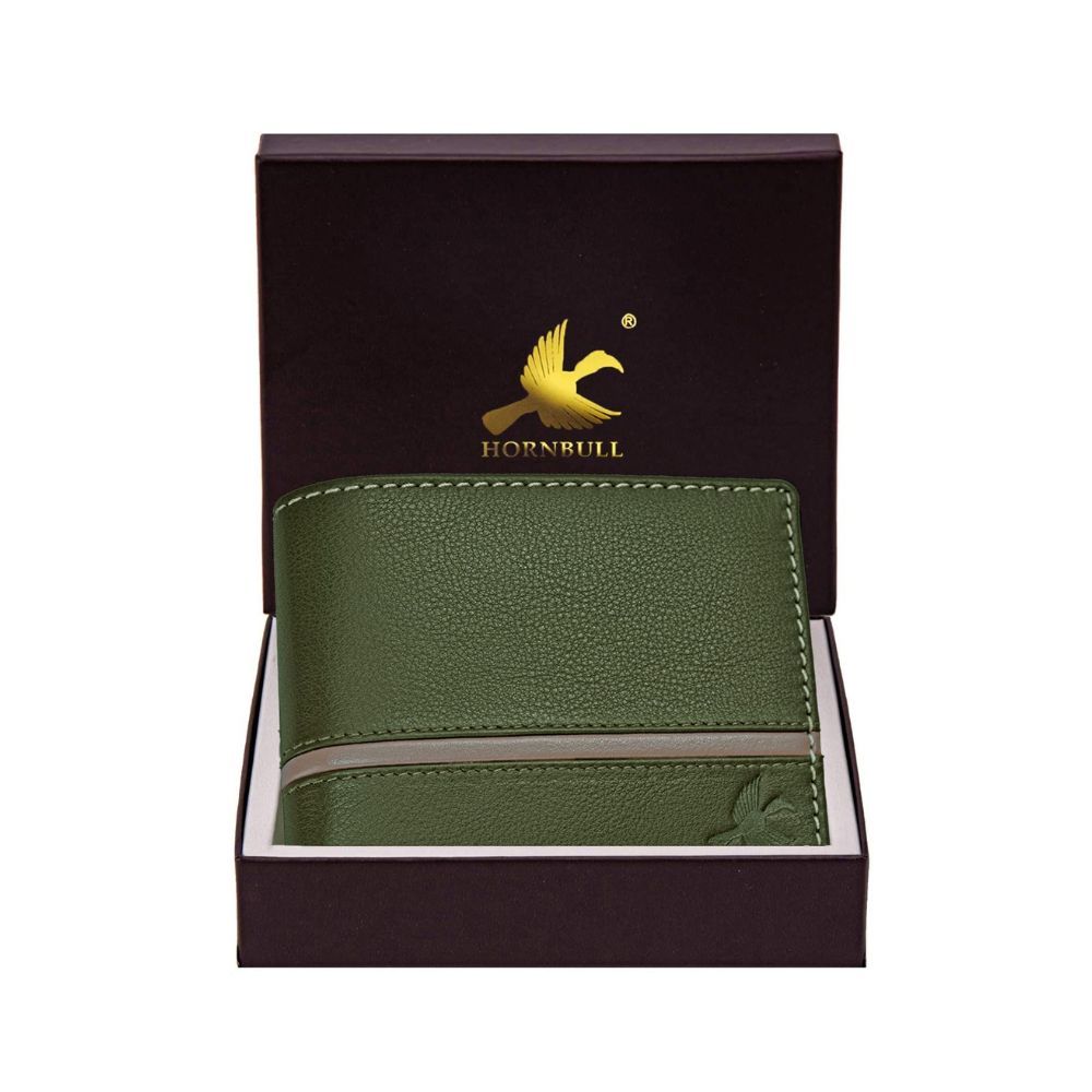 HORNBULL Denial Olive Leather Wallet for Men