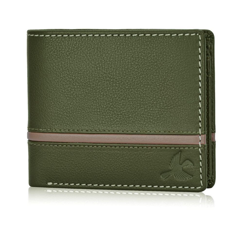 HORNBULL Denial Olive Leather Wallet for Men