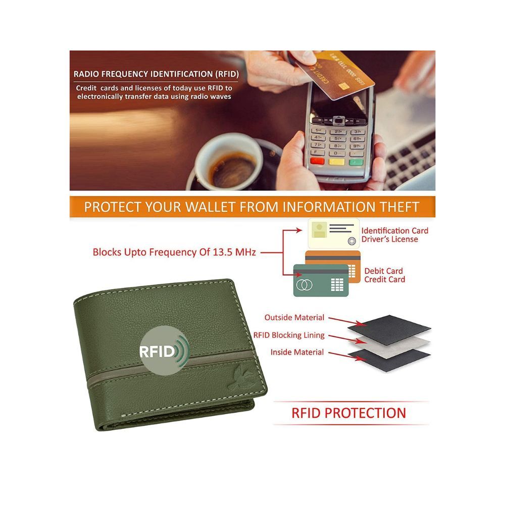 HORNBULL Denial Olive Leather Wallet for Men