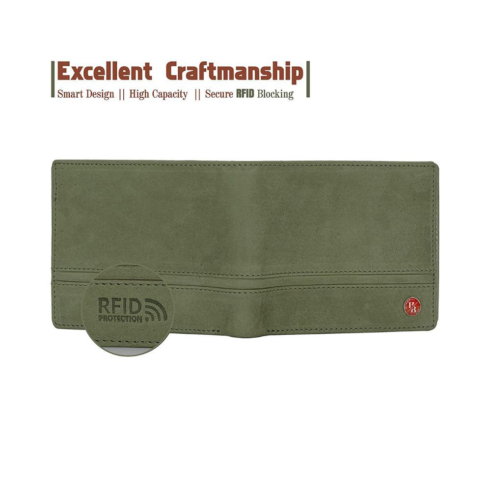 HORNBULL Eddie Green Leather Wallet for Men