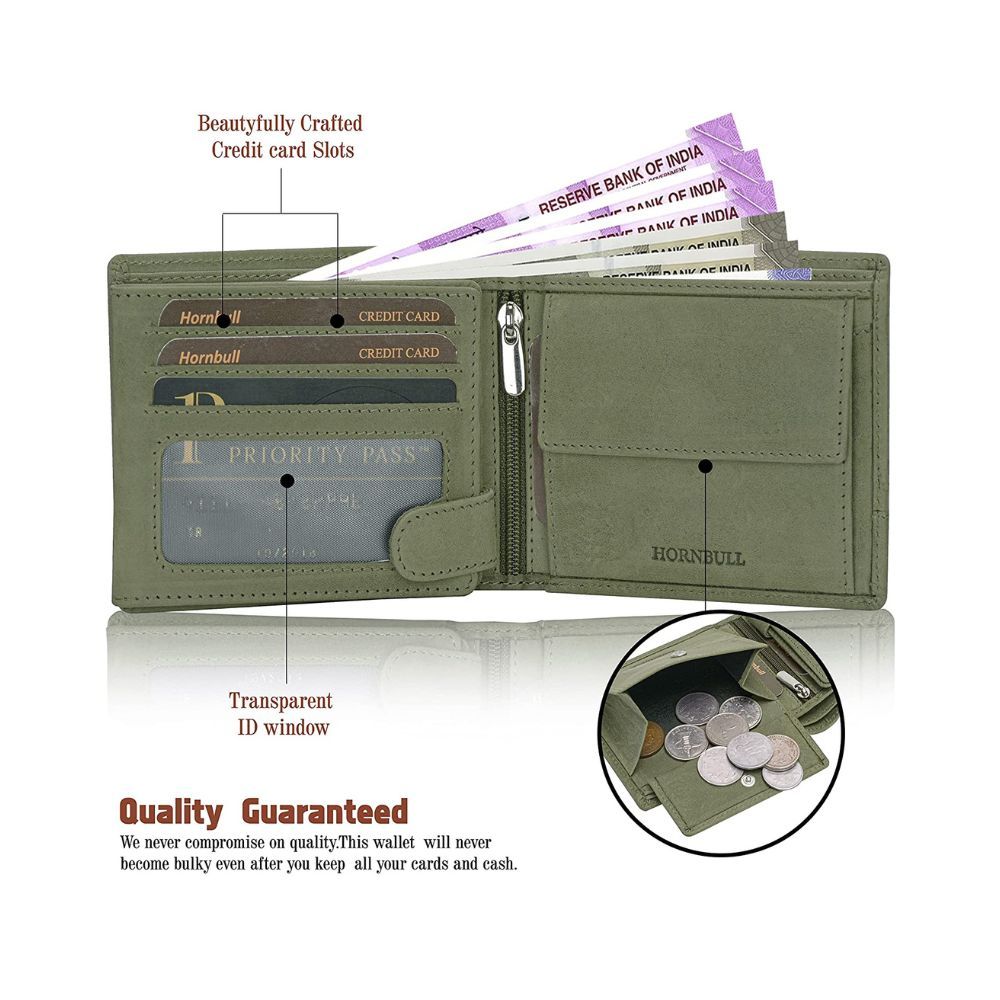 HORNBULL Eddie Green Leather Wallet for Men