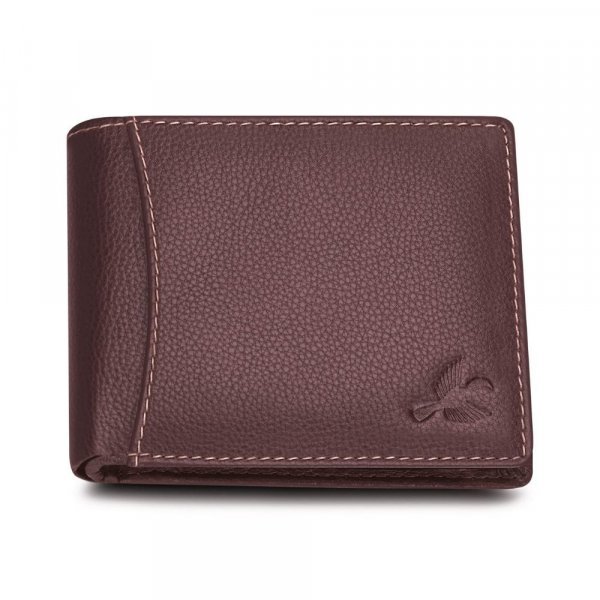 HORNBULL Themes Brown RFID Blocking Leather Wallet for Men
