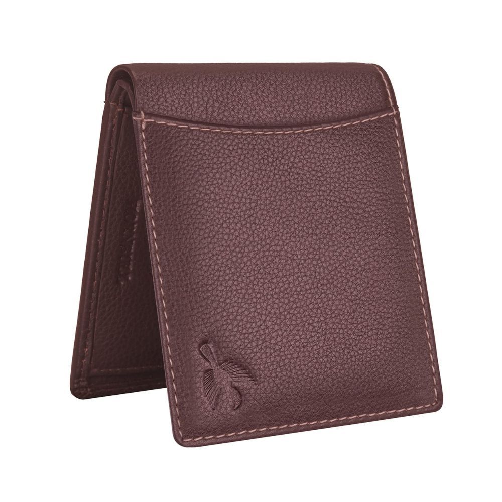 HORNBULL Themes Brown RFID Blocking Leather Wallet for Men