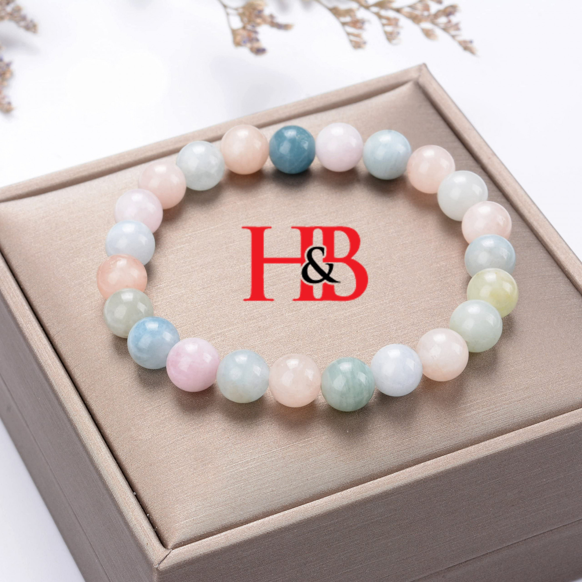 Beryl Mixed Crystal Bracelet AKA Aquamarine + Morganite #SK7487 – Bliss  Crystals