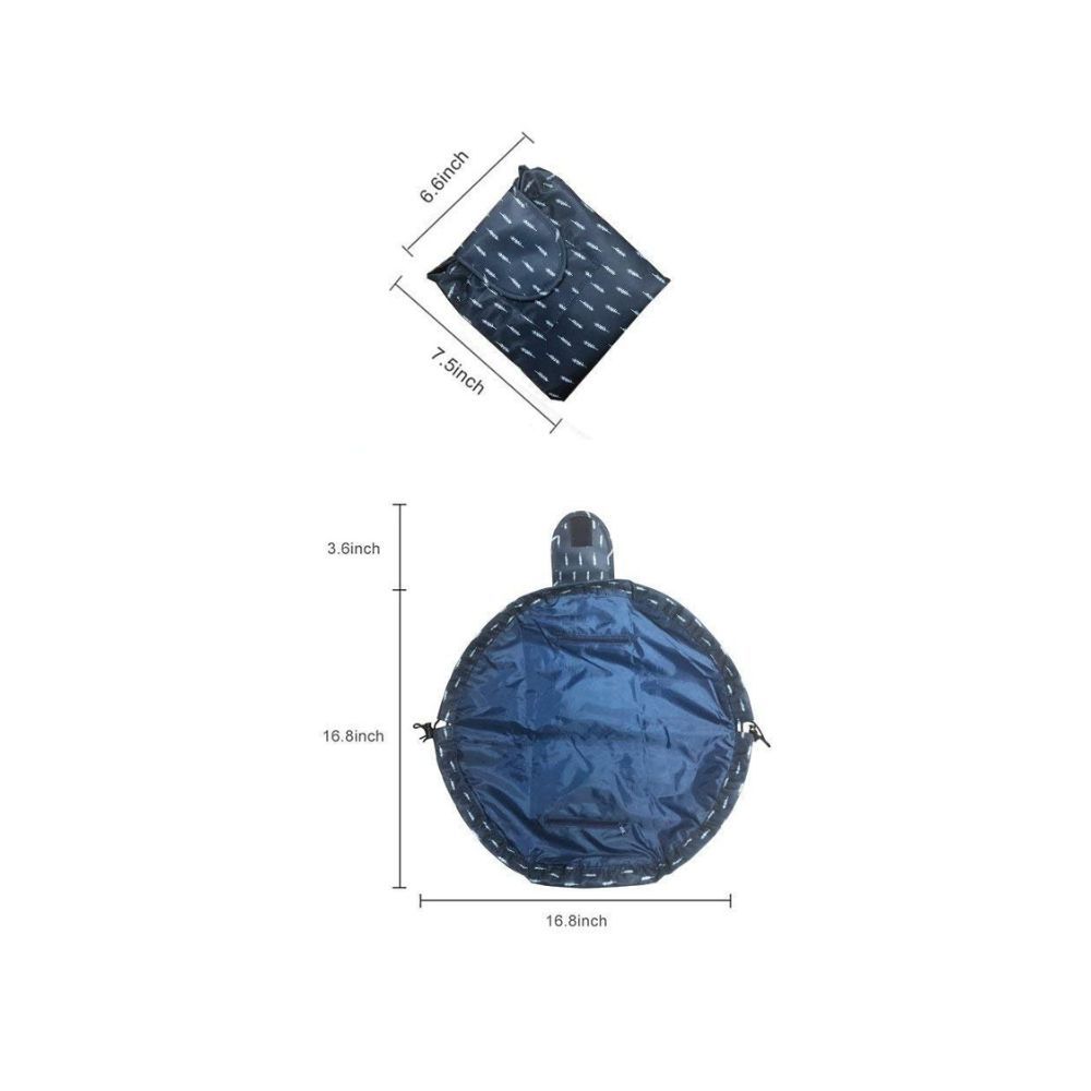 House of Quirk Leaf 10 Cms Cosmetic Pouch (L_DREAMTRAVEL_DBLU_LEAF_Dark Blue Leaf)